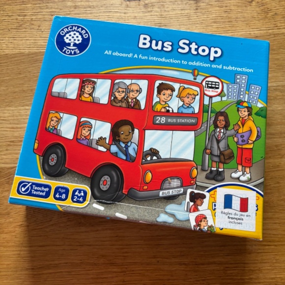 NEW, Orchard Toys, "Bus Stop", Educational Board Game, Addition & Subtraction - Picture 1 of 11